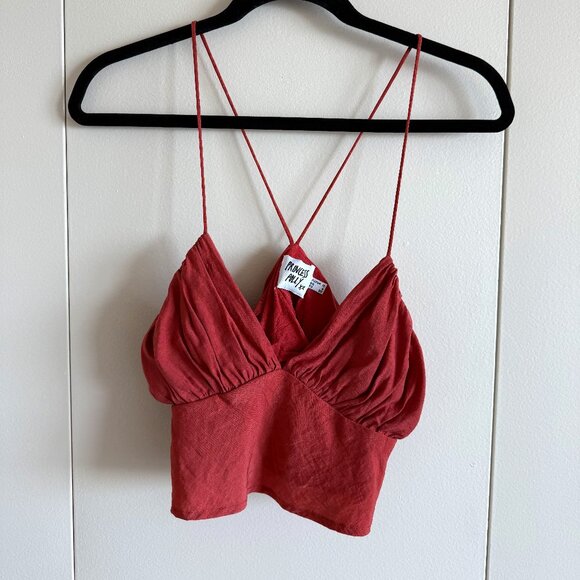 Princess Polly Pink Crop Top Sz 6 - Picture 1 of 3